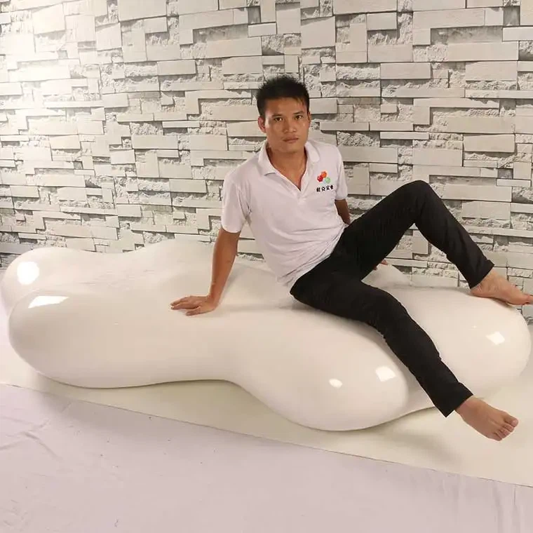 Y082 Clouds-shape Chair Hotel Public Furniture Resin Fiberglass Outdoor Beach Garden Lounge Chaie For Shopping Mall