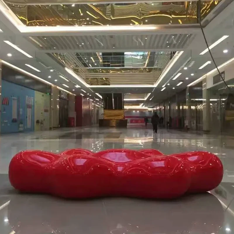 Y082 Clouds-shape Chair Hotel Public Furniture Resin Fiberglass Outdoor Beach Garden Lounge Chaie For Shopping Mall