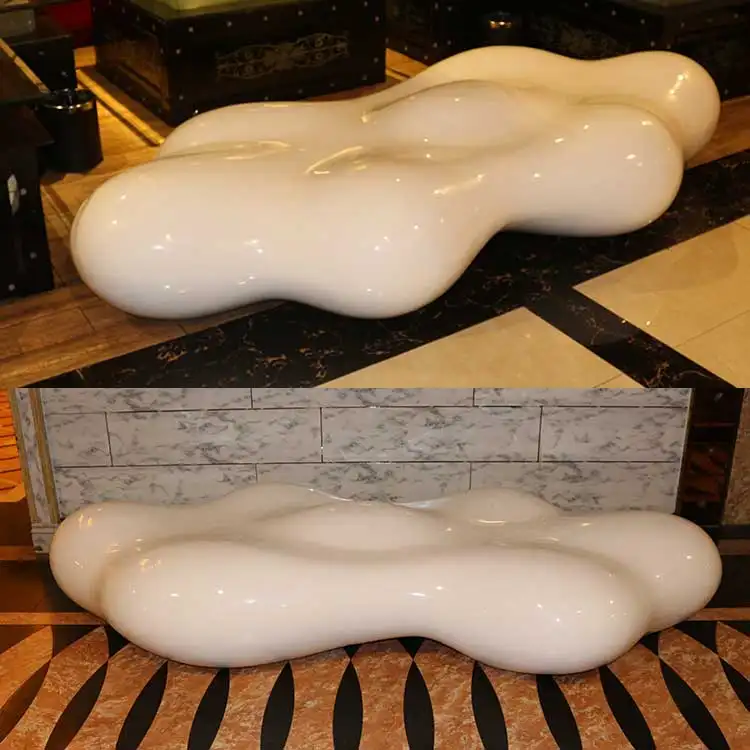Y082 Clouds-shape Chair Hotel Public Furniture Resin Fiberglass Outdoor Beach Garden Lounge Chaie For Shopping Mall